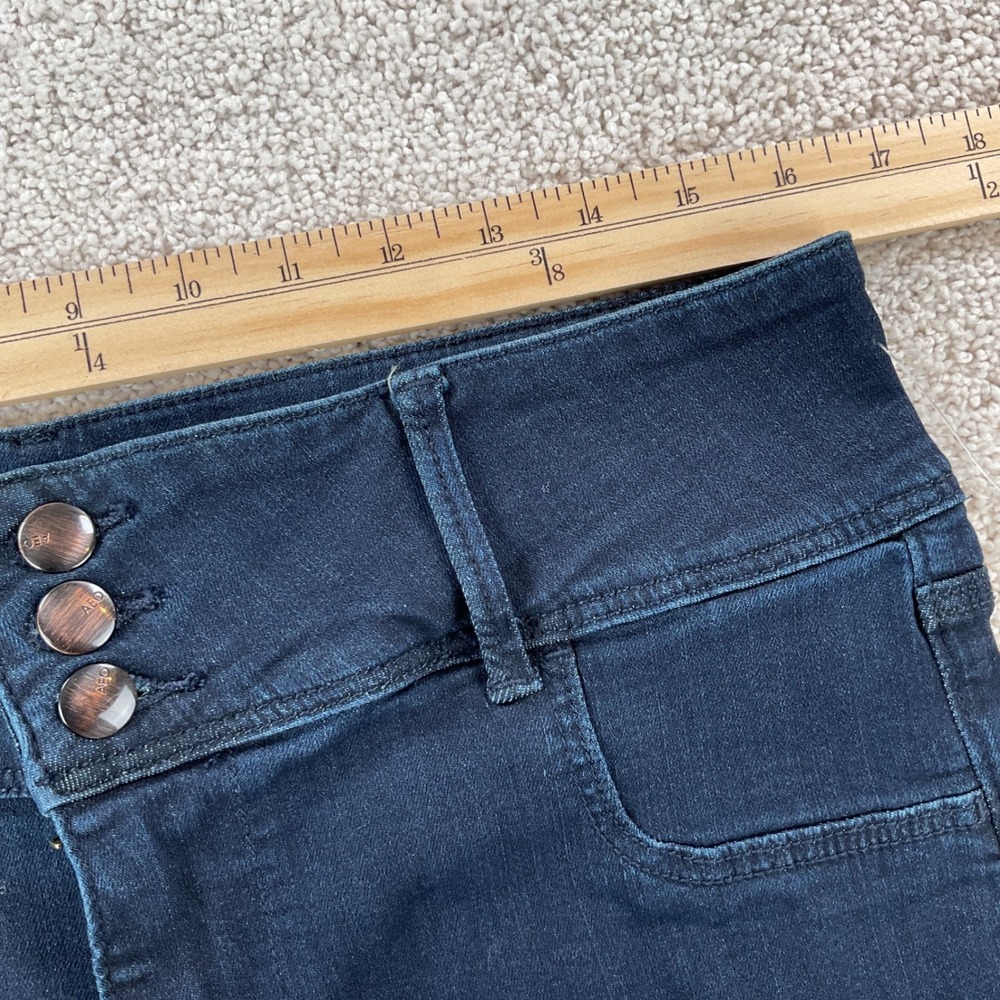 American Eagle Super Hi-Rise Jegging Dark Indigo Super Super Stretch Jeans 18S - Picture 11 of 13
